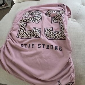 Stay Strong Pink Leopard Print Tube Top